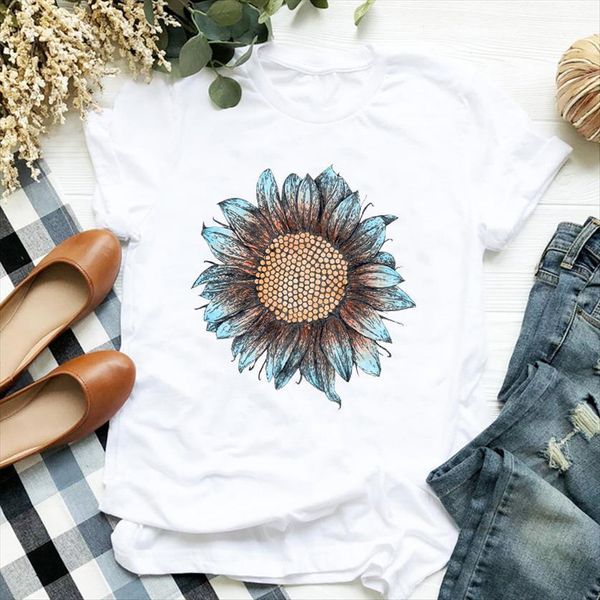 vintage sunflower print women t shirts short sleeve o neck loose ladies summer causal tee clothes, White
vintage sunflower print women t shirts short sleeve o neck loose ladies summer causal tee clothes, White