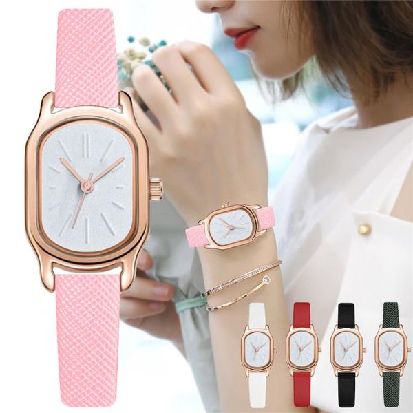 wristwatches simple womens wristwatch fashion female wrist watch pink leather strap oval dial ladies quartz zegarek damski drop, Slivery;brown
wristwatches simple womens wristwatch fashion female wrist watch pink leather strap oval dial ladies quartz zegarek damski drop, Slivery;brown