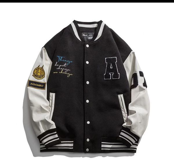 new street retro embroidery baseball uniform jacket men and women trendy brand hip-hop loose wild casual couples jacket, Black;brown
new street retro embroidery baseball uniform jacket men and women trendy brand hip-hop loose wild casual couples jacket, Black;brown