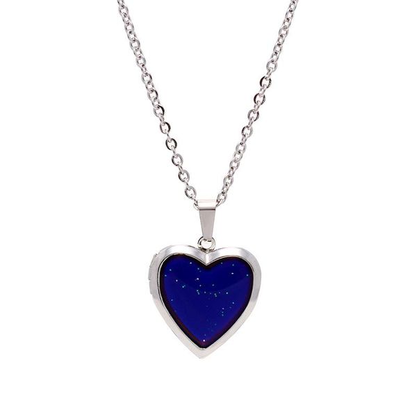 pendant necklaces personality temperature sensing discoloration necklace fashion love openable box heart shaped sweater chain, Silver
pendant necklaces personality temperature sensing discoloration necklace fashion love openable box heart shaped sweater chain, Silver