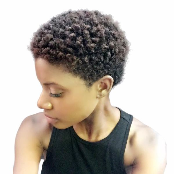 short curl hair wigs pixie cut brazilian humanhair for black women natural black 120% density glueless afro kinky curly wig, Black;brown
short curl hair wigs pixie cut brazilian humanhair for black women natural black 120% density glueless afro kinky curly wig, Black;brown