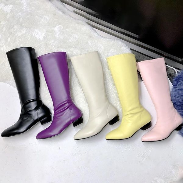 boots 2021 knee high pu leather round toe black pink beige yellow women shoes square low heel ladies size 34-48
boots 2021 knee high pu leather round toe black pink beige yellow women shoes square low heel ladies size 34-48