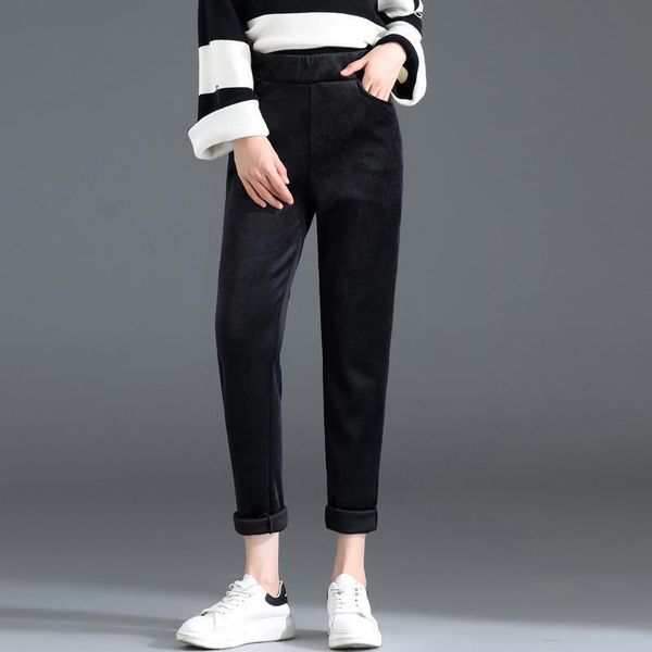 women's pants & capris 2021fall winter corduroy women plus velvet thickening warm comfor vintage trousers high waist casual lamb wool h, Black;white
women's pants & capris 2021fall winter corduroy women plus velvet thickening warm comfor vintage trousers high waist casual lamb wool h, Black;white