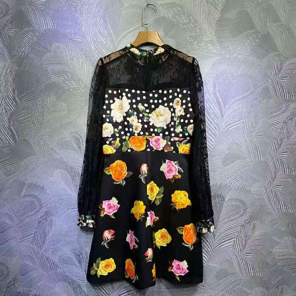 dress seqinyy sicilia mini 2021 summer fashion design feminine runway lace flowers impression dot, Black;gray
dress seqinyy sicilia mini 2021 summer fashion design feminine runway lace flowers impression dot, Black;gray