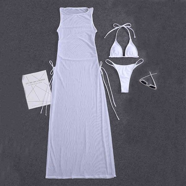 ladys summer new 2021 hollow three pieces suit mesh white dress long cover up woman swimwear beachwear outfiting
ladys summer new 2021 hollow three pieces suit mesh white dress long cover up woman swimwear beachwear outfiting