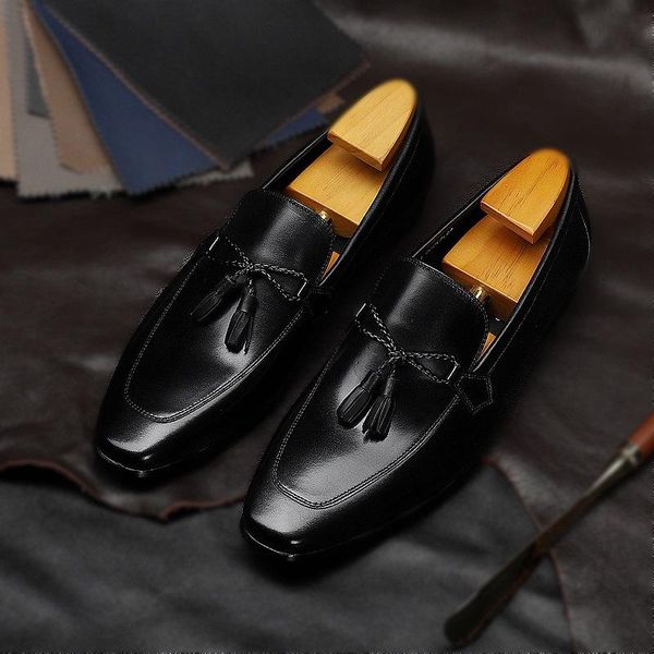 dress shoes pointed toe formal man genuine cow leather oxfords fringe decoration men italy business wedding for male f32, Black
dress shoes pointed toe formal man genuine cow leather oxfords fringe decoration men italy business wedding for male f32, Black
