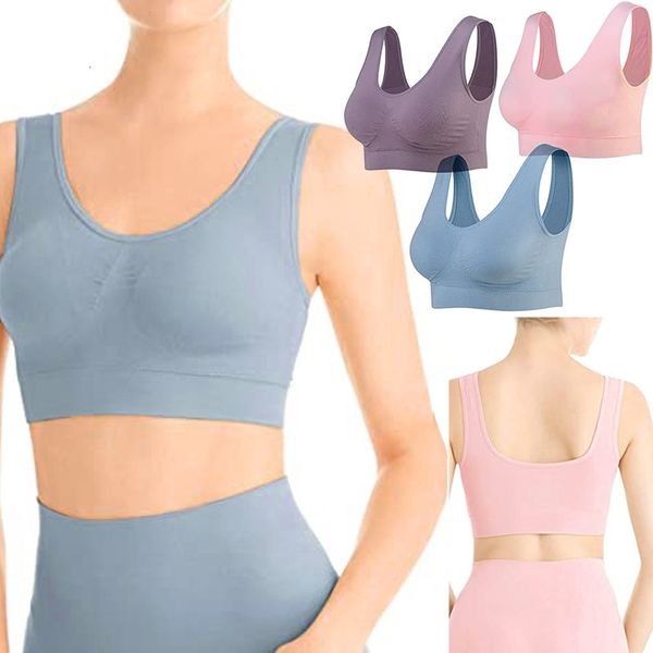 3-pack women seamless sports wireyoga bra with removable pads short slim harajuku tank mujer camisetas 38, Black;white
3-pack women seamless sports wireyoga bra with removable pads short slim harajuku tank mujer camisetas 38, Black;white