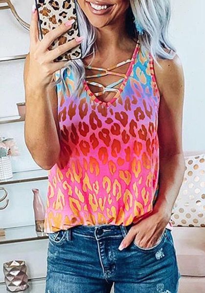 multicolor leopard hollow out womens cami v neck sleeveless tee clothes summer casual loose, White
multicolor leopard hollow out womens cami v neck sleeveless tee clothes summer casual loose, White