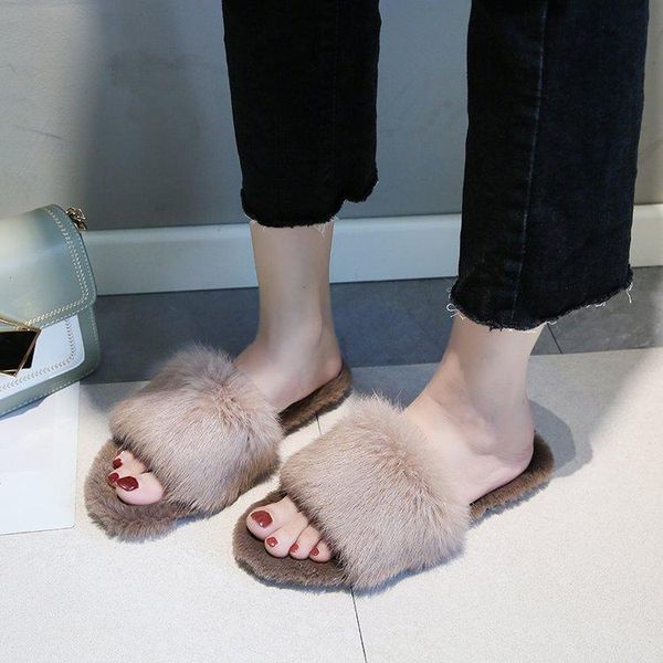slippers maggie's walker korean style open-toed fuzzy chinelos sliders shoes fluffy plush fur slides flat, Black
slippers maggie's walker korean style open-toed fuzzy chinelos sliders shoes fluffy plush fur slides flat, Black
