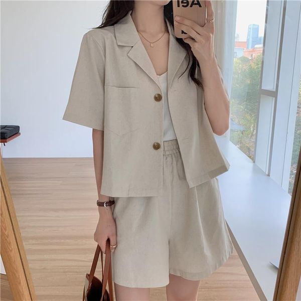 women's tracksuits alien kitty 2021 summer women suit korean casual short-sleeved blazer coat solid color elastic waist shorts two-piec, Gray
women's tracksuits alien kitty 2021 summer women suit korean casual short-sleeved blazer coat solid color elastic waist shorts two-piec, Gray