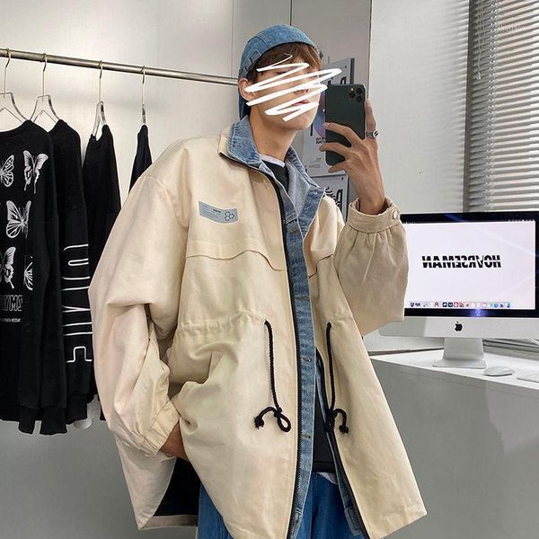 men's jackets oversized korean streetwear men casual loose windbreaker coats 2021 autumn hip hop, Black;brown
men's jackets oversized korean streetwear men casual loose windbreaker coats 2021 autumn hip hop, Black;brown