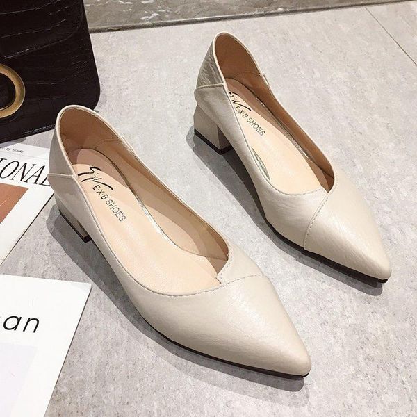 dress shoes british style small leather autumn square heel single 4 cm simple comfort high heels wild womens elegant pumps, Black
dress shoes british style small leather autumn square heel single 4 cm simple comfort high heels wild womens elegant pumps, Black