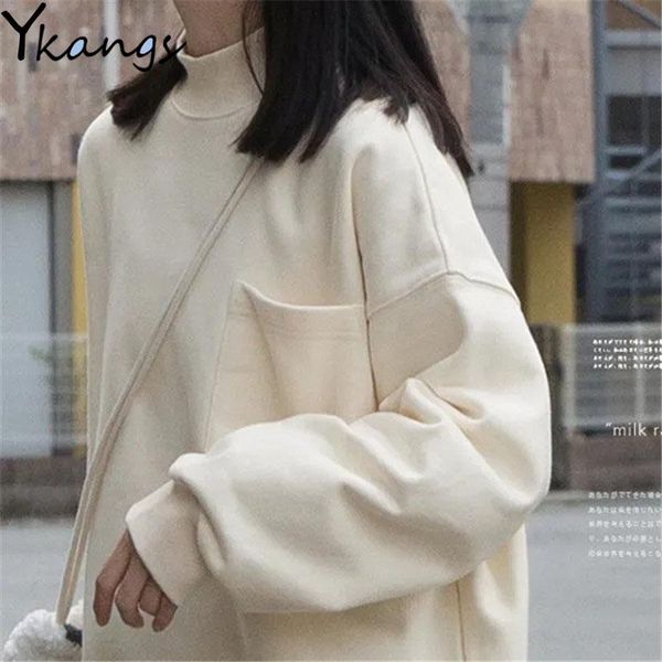 women's hoodies & sweatshirts harajuku-style solid color plus velvet pullover for women korean style high neck ladies sports y2k fashio, Black
women's hoodies & sweatshirts harajuku-style solid color plus velvet pullover for women korean style high neck ladies sports y2k fashio, Black