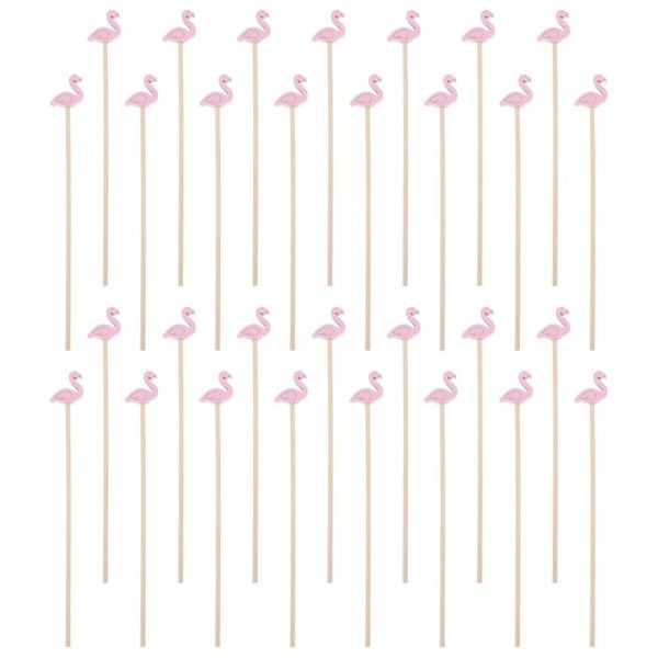 forks 100pcs wooden swizzle handle sticks creative cocktail drink stirrers