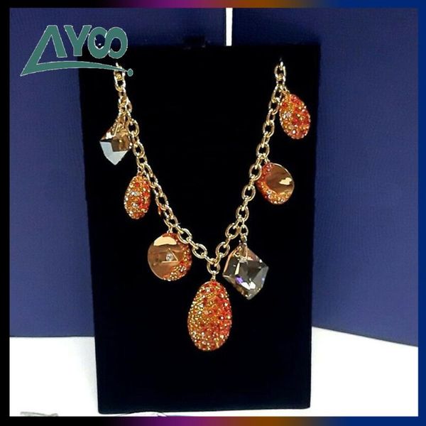 chains swa fashion jewelry glamour exaggerated style gradient red crystal pendant necklace water drop geometric pattern female, Silver
chains swa fashion jewelry glamour exaggerated style gradient red crystal pendant necklace water drop geometric pattern female, Silver