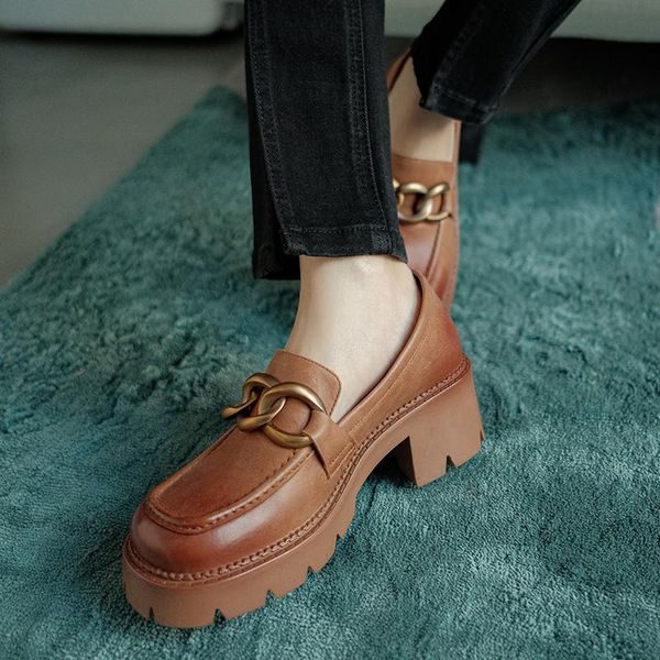 women's shoes genuine leather natural ladies rubbed women heels metal buckle square toe dress, Black
women's shoes genuine leather natural ladies rubbed women heels metal buckle square toe dress, Black