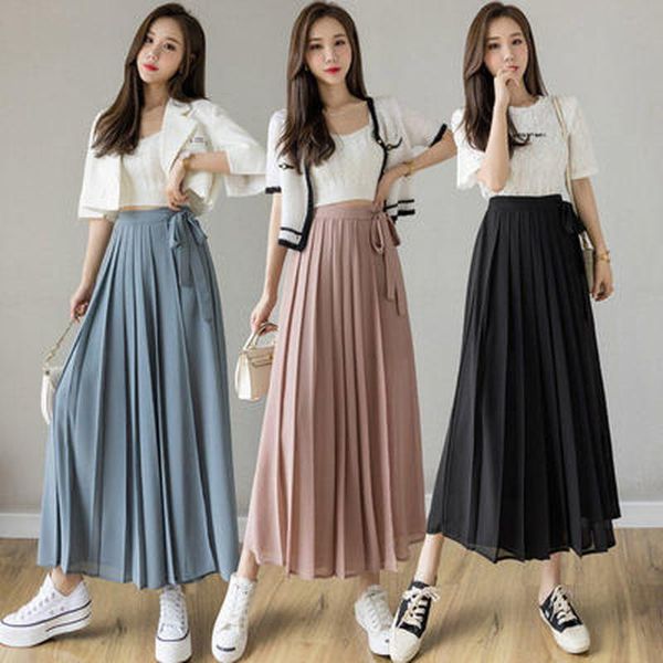 women's pants & capris women korean fashion trousers style wide leg pleated chiffon high waist plus size femme pantalon, Black;white
women's pants & capris women korean fashion trousers style wide leg pleated chiffon high waist plus size femme pantalon, Black;white