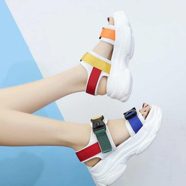 sandals mixed colors platform peep toe hook & loop buckle strap flat light wearable beach shoes hollow out non-slip casual f165, Black
sandals mixed colors platform peep toe hook & loop buckle strap flat light wearable beach shoes hollow out non-slip casual f165, Black