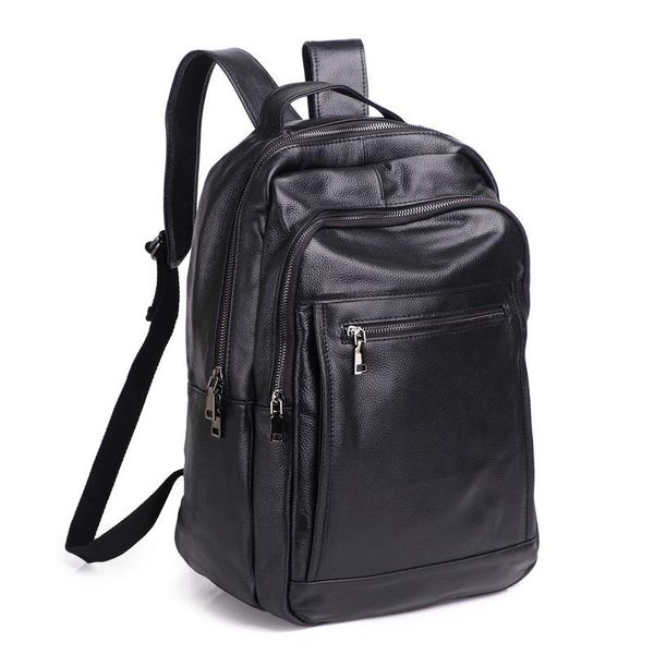 backpack natural cow leather men's backpacks bag solid black multifunction large 14" lapshoulder bags schoolbag
backpack natural cow leather men's backpacks bag solid black multifunction large 14" lapshoulder bags schoolbag
