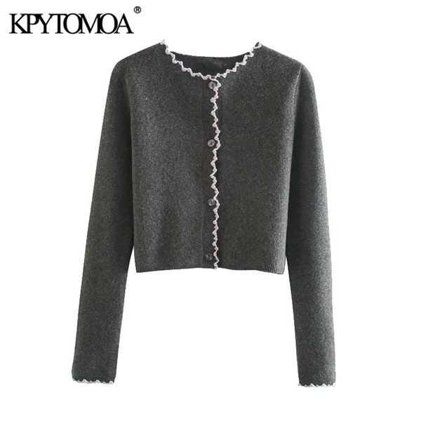 women fashion patchwork crochet cropped knitted cardigan sweater vintage long sleeve female outerwear chic 210420, White;black
women fashion patchwork crochet cropped knitted cardigan sweater vintage long sleeve female outerwear chic 210420, White;black