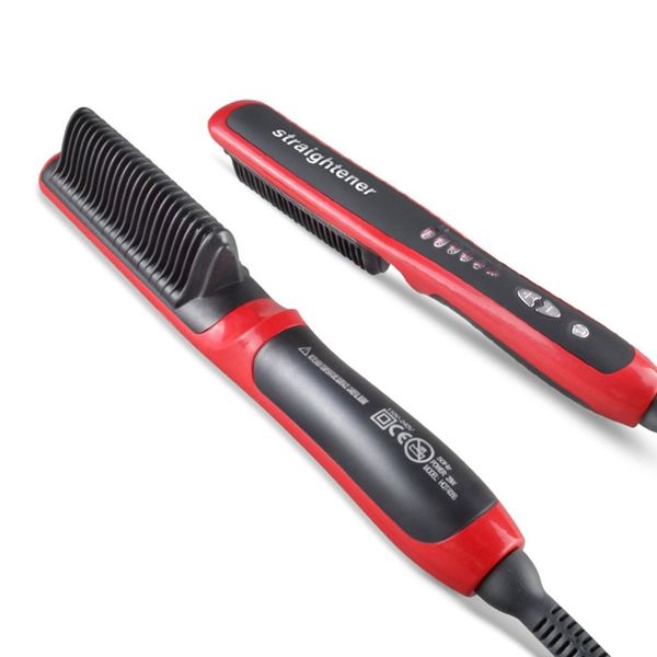durable electric straight hair comb brush fast heated ceramic hair beard straightening brush eu/us plug hair straightener
durable electric straight hair comb brush fast heated ceramic hair beard straightening brush eu/us plug hair straightener