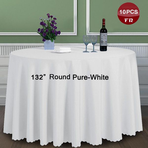 table cloth 10pc/lot 132" seamless luxury wedding covers/ polyester round for dining covering
table cloth 10pc/lot 132" seamless luxury wedding covers/ polyester round for dining covering