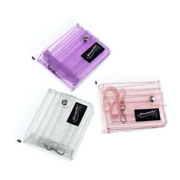 card holders 1pc bling transparent wallet with neck strap pvc holder lanyard short purse women girls case, Brown;gray
card holders 1pc bling transparent wallet with neck strap pvc holder lanyard short purse women girls case, Brown;gray