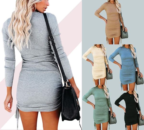 casual dresses mini dress women high waist stripe party o neck adjustable drawstring knit club bodycon short women's fall, Black;gray
casual dresses mini dress women high waist stripe party o neck adjustable drawstring knit club bodycon short women's fall, Black;gray