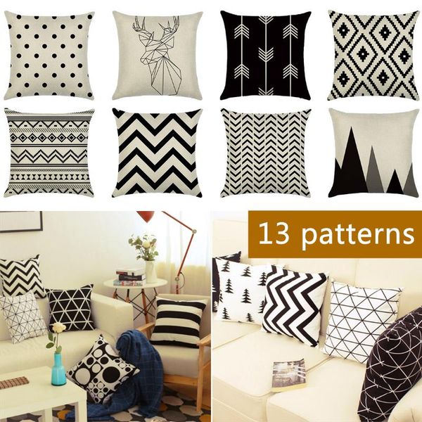 pillow case 1pc geometric decorative pillowcases black and white striped polyester throw car home pillows
pillow case 1pc geometric decorative pillowcases black and white striped polyester throw car home pillows