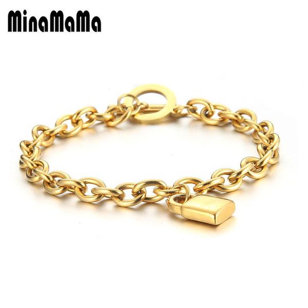 stainless steel chunky chain lock bracelet for women female ot clasp toggle padlock bracelets jewelry charm, Golden;silver
stainless steel chunky chain lock bracelet for women female ot clasp toggle padlock bracelets jewelry charm, Golden;silver