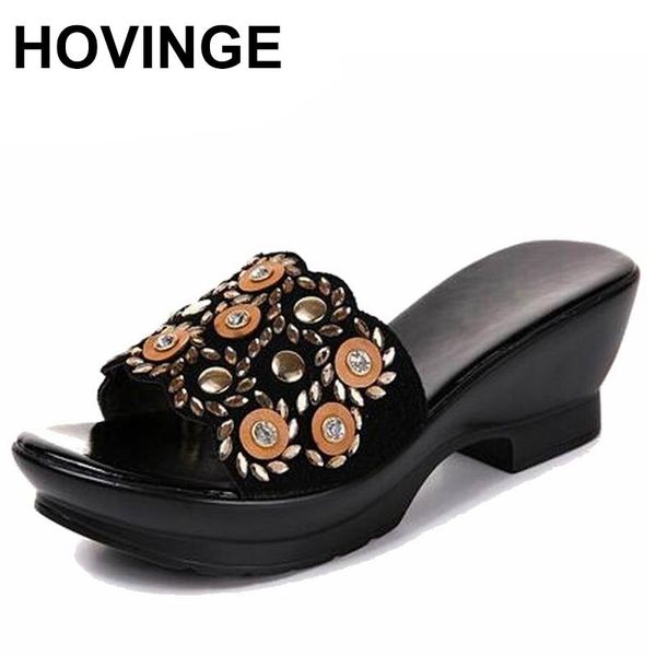 slippers hovinge rhinestones women sandals comfortable geuine leather thick heels casual shoes summer plush size 35-42, Black
slippers hovinge rhinestones women sandals comfortable geuine leather thick heels casual shoes summer plush size 35-42, Black
