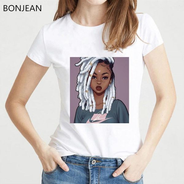 women's t-shirt melanin poppin shirt vogue black girl print t summer tumblr clothes harajuku oversized tshirt camiseta mujer, White
women's t-shirt melanin poppin shirt vogue black girl print t summer tumblr clothes harajuku oversized tshirt camiseta mujer, White