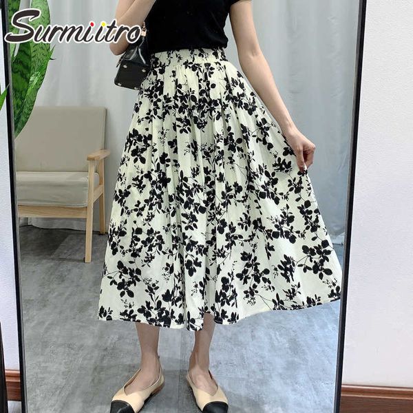 surmiitro cotton midi long skirt women spring summer fashion korean style floral print high waist mid-length skirt female 210712, Black
surmiitro cotton midi long skirt women spring summer fashion korean style floral print high waist mid-length skirt female 210712, Black
