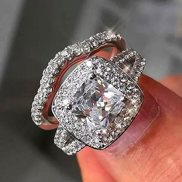 wedding rings vintage male female crystal square ring set luxury silver color engagement charm white zircon stone for women, Slivery;golden
wedding rings vintage male female crystal square ring set luxury silver color engagement charm white zircon stone for women, Slivery;golden