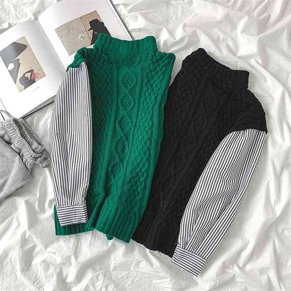 fake two-piece sweater autumn women's hong kong flavor stitching wild half high neck pullover long sleeves gx1360 210507, White;black
fake two-piece sweater autumn women's hong kong flavor stitching wild half high neck pullover long sleeves gx1360 210507, White;black