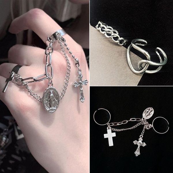 simple cross link chain ring for women goth punk round portrait retro open set hip hop party fashion jewelry trend 2021 cluster rings, Golden;silver
simple cross link chain ring for women goth punk round portrait retro open set hip hop party fashion jewelry trend 2021 cluster rings, Golden;silver