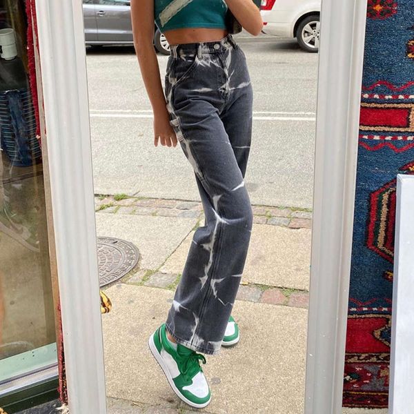 winter street trendsetter slim high waist tie dyed casual fashion, Blue 
winter street trendsetter slim high waist tie dyed casual fashion, Blue