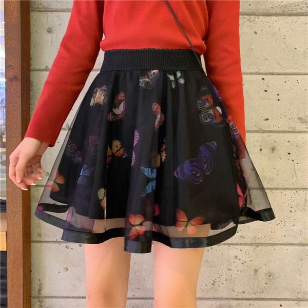skirts voile print butterfly preppy style elegant short korean fashion high waist sweet 2021 summer s a-line women's skirt, Black
skirts voile print butterfly preppy style elegant short korean fashion high waist sweet 2021 summer s a-line women's skirt, Black