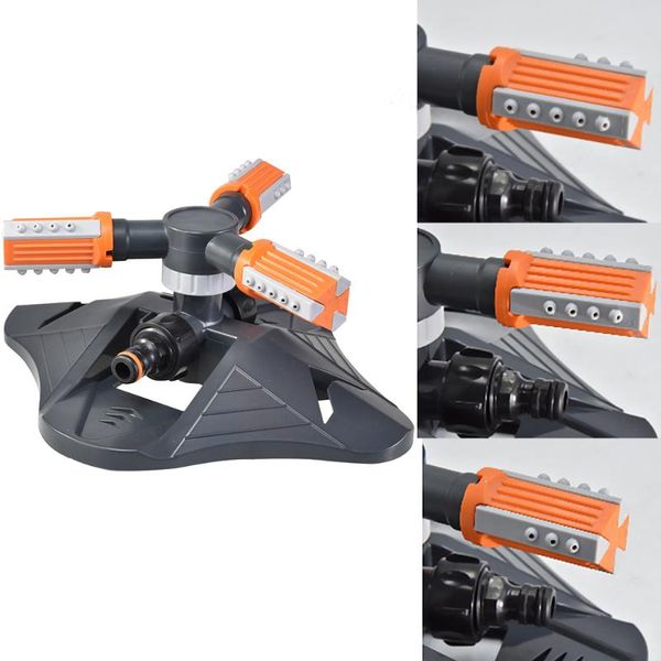 watering equipments adjustable 350 degree 3-arm rotating sprinklers grass lawn automatic nozzles garden agriculture irrigation device