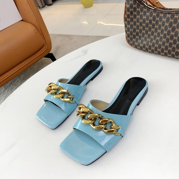 slippers plus size 35-43 women's shoes genuine leather metal decoration design luxury gift box, Black
slippers plus size 35-43 women's shoes genuine leather metal decoration design luxury gift box, Black