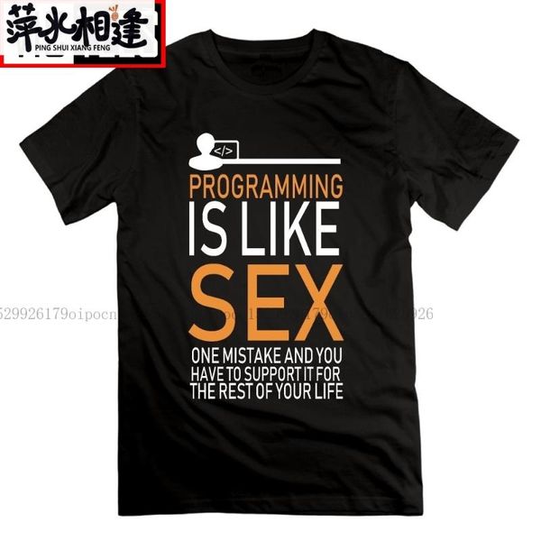 programmer programming is like funny t-shirt round collar short sleeve men tees 100% cotton t shirt men's t-shirts, White;black
programmer programming is like funny t-shirt round collar short sleeve men tees 100% cotton t shirt men's t-shirts, White;black