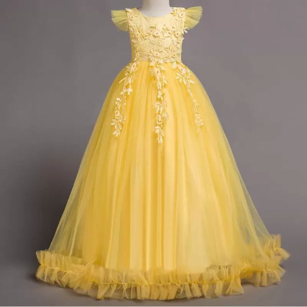 amazing multi-layer girls pageant gowns dark red lace long appliques beads flower girl dresses for wedding long train party dress, White;blue
amazing multi-layer girls pageant gowns dark red lace long appliques beads flower girl dresses for wedding long train party dress, White;blue