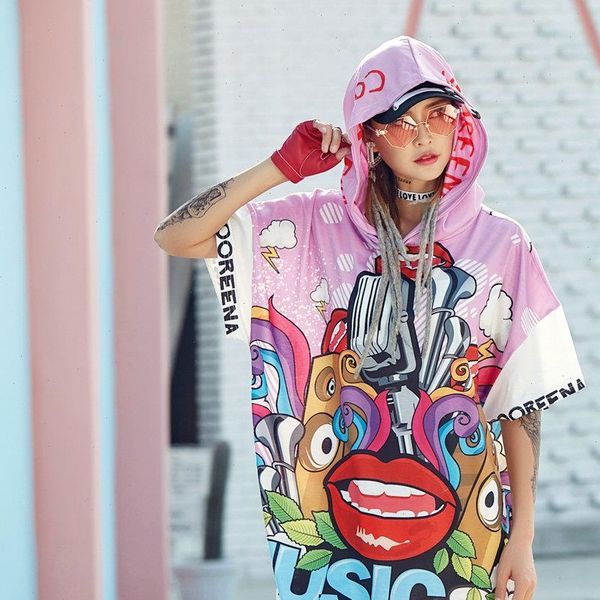 hip hop rock summer jogger womens t shirt sport pink tees plus size casual fashion cartoon print joker hooded, White
hip hop rock summer jogger womens t shirt sport pink tees plus size casual fashion cartoon print joker hooded, White