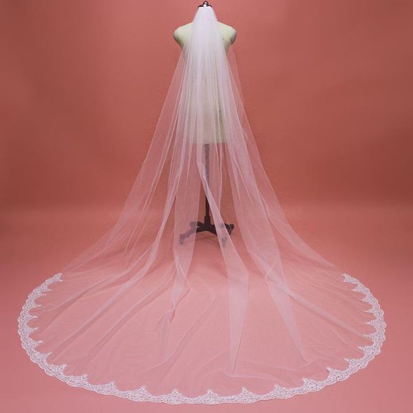 bridal veils arrival 3 meters long lace wedding veil with comb white ivory one layer cathedral accessories, Black
bridal veils arrival 3 meters long lace wedding veil with comb white ivory one layer cathedral accessories, Black
