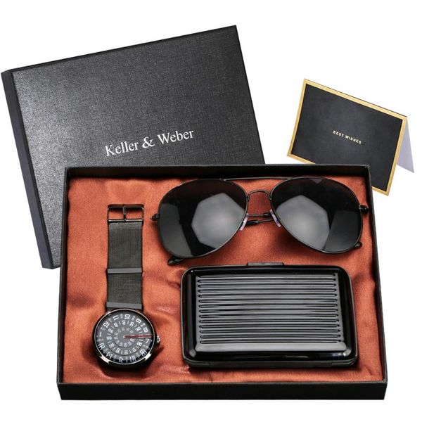 wristwatches 2021 watch case/wallet sunglasses gift set fashion men clock quartz watches birthday gifts for husband boyfriend, Slivery;brown
wristwatches 2021 watch case/wallet sunglasses gift set fashion men clock quartz watches birthday gifts for husband boyfriend, Slivery;brown