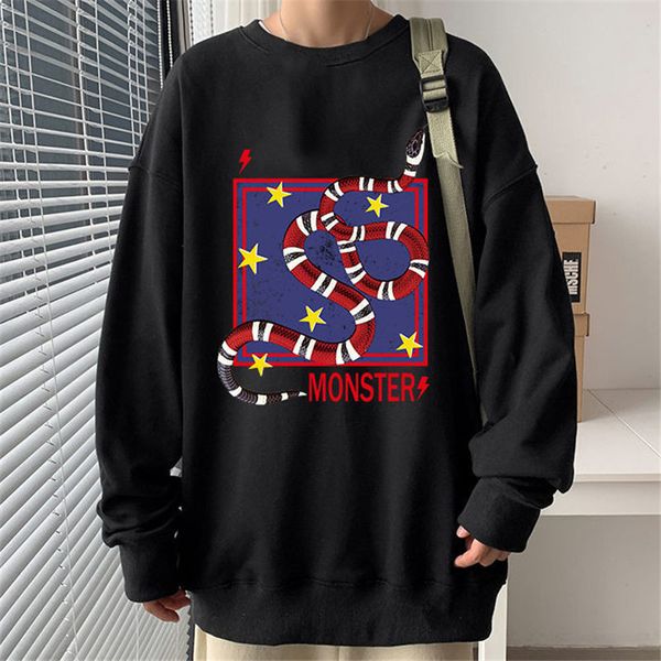 men's hoodies & sweatshirts vintage stylish men sweatshirt cotton cozy 20ss mens womens autumn winter snake monster p, Black
men's hoodies & sweatshirts vintage stylish men sweatshirt cotton cozy 20ss mens womens autumn winter snake monster p, Black