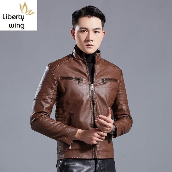 men's fur & faux slim fit moto biker zipper mens leather jackets fashion korean casual stand collar windproof male outerwear coat plus, Black
men's fur & faux slim fit moto biker zipper mens leather jackets fashion korean casual stand collar windproof male outerwear coat plus, Black