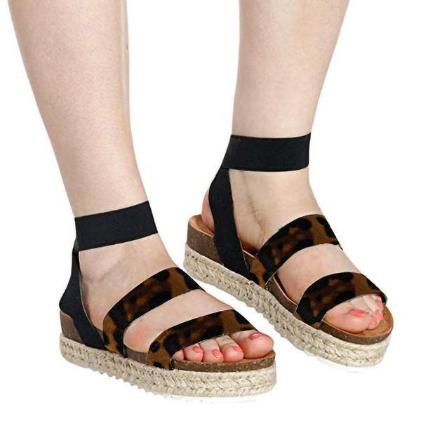 shoes woman sandals fashion leopard flats open toe ankle elastic band straps roman 2021 sell summer, Black
shoes woman sandals fashion leopard flats open toe ankle elastic band straps roman 2021 sell summer, Black