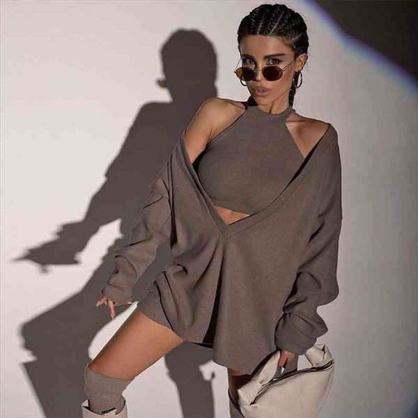 long sleeve pullover crop two piece set women casual streetwear elegante fall autumn 2 dress knitted winter, White
long sleeve pullover crop two piece set women casual streetwear elegante fall autumn 2 dress knitted winter, White