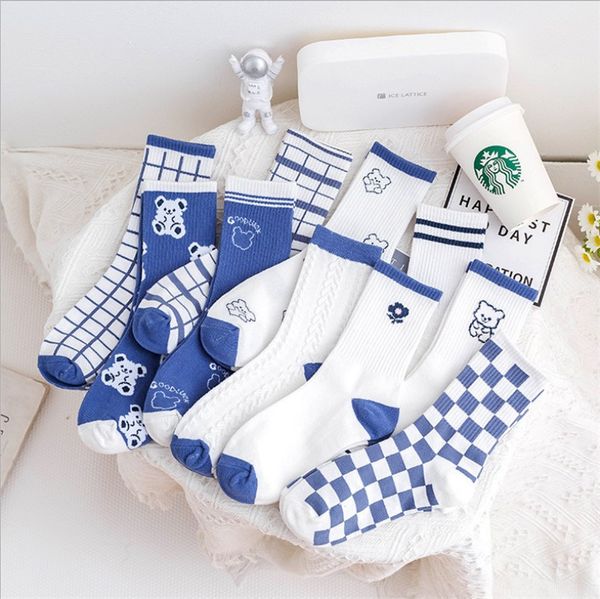 women socks cotton white blue plaid ladies girls houndstooth check striped grids tube sock vintage meias sox, Pink;yellow
women socks cotton white blue plaid ladies girls houndstooth check striped grids tube sock vintage meias sox, Pink;yellow